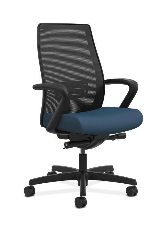 HON Endorse Mesh Mid-Back Task Chair - Built-In Lumbar - Synchro-Tilt, Seat Glide - Jet Fabric HONLWIM2FSX05