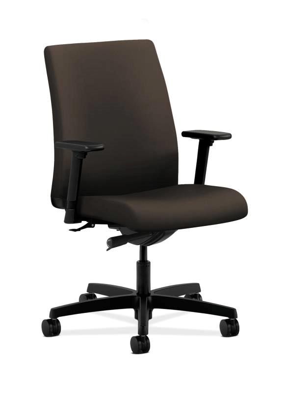 HON Ignition Low-Back Task Chair - Synchro-Tilt - Adjustable Arms - Espresso Fabric HONIT103CU49