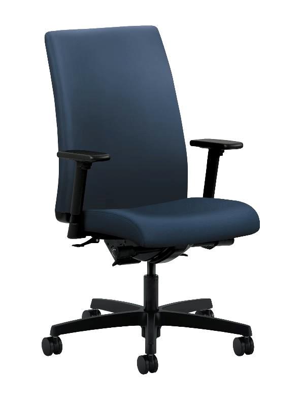 HON Ignition Mid-Back Task Chair - Synchro-Tilt, Back Angle - Adjustable Arms - Ocean Fabric HONIW104UR96