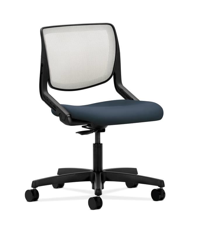 HON Motivate Task Chair - Fog ilira-Stretch Back - Jet Fabric HONMT11FSX05