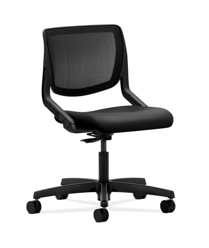 HON Motivate Task Chair - Black ilira-Stretch Back - Black Fabric HONMT11MUR10