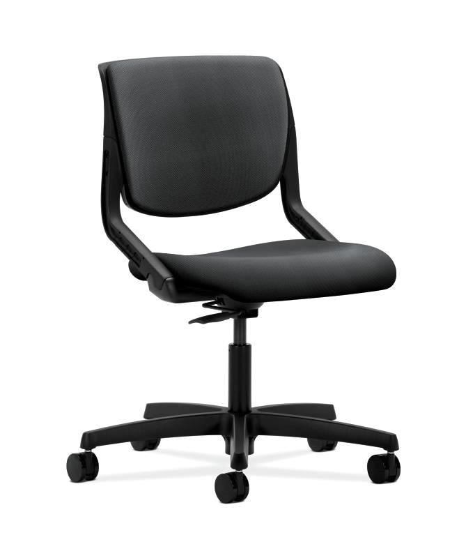 HON Motivate Task Chair - Upholstered Back - Onyx Shell - Onyx Fabric HONMT112NR10