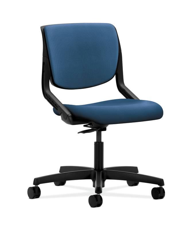 HON Motivate Task Chair - Upholstered Back - Onyx Shell - Regatta Fabric HONMT112NR90