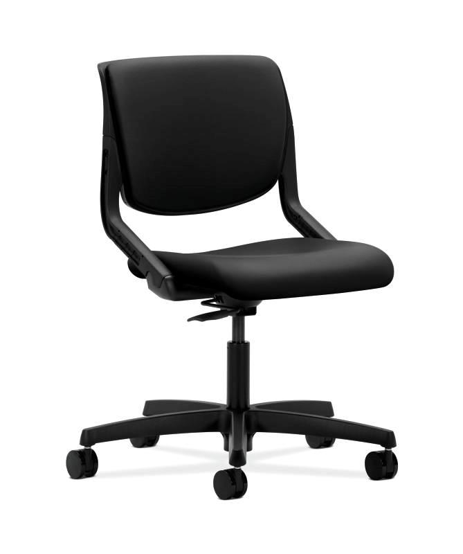 HON Motivate Task Chair - Upholstered Back - Onyx Shell - Black Fabric HONMT112UR10