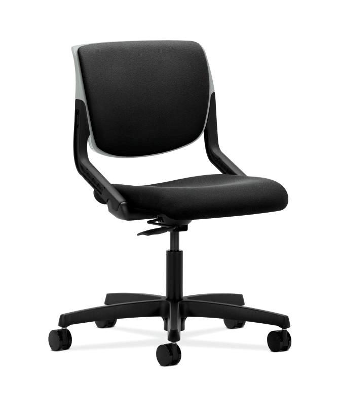 HON Motivate Task Chair - Upholstered Back - Platinum Shell - Black Fabric HONMT113CU10