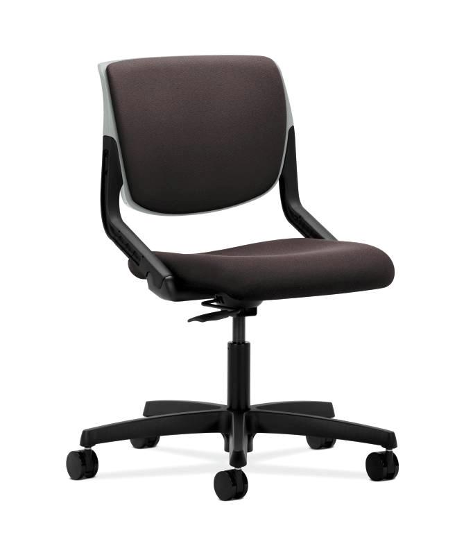 HON Motivate Task Chair - Upholstered Back - Platinum Shell - Espresso Fabric HONMT113CU49