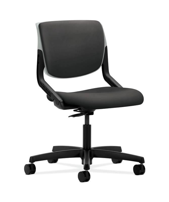 HON Motivate Task Chair - Upholstered Back - Platinum Shell - Carbon Fabric HONMT113SX23