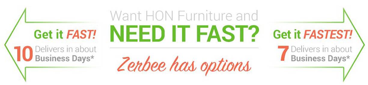 HON furniture delivered by Zerbee