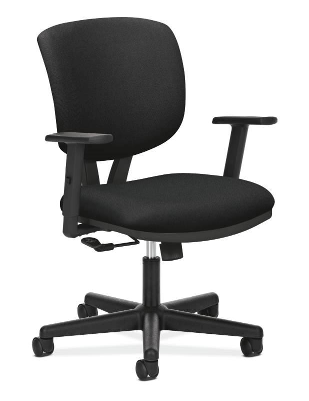 HON Volt Task Chair - Center-Tilt - Adjustable Arms - Black Fabric HON5701AGA10